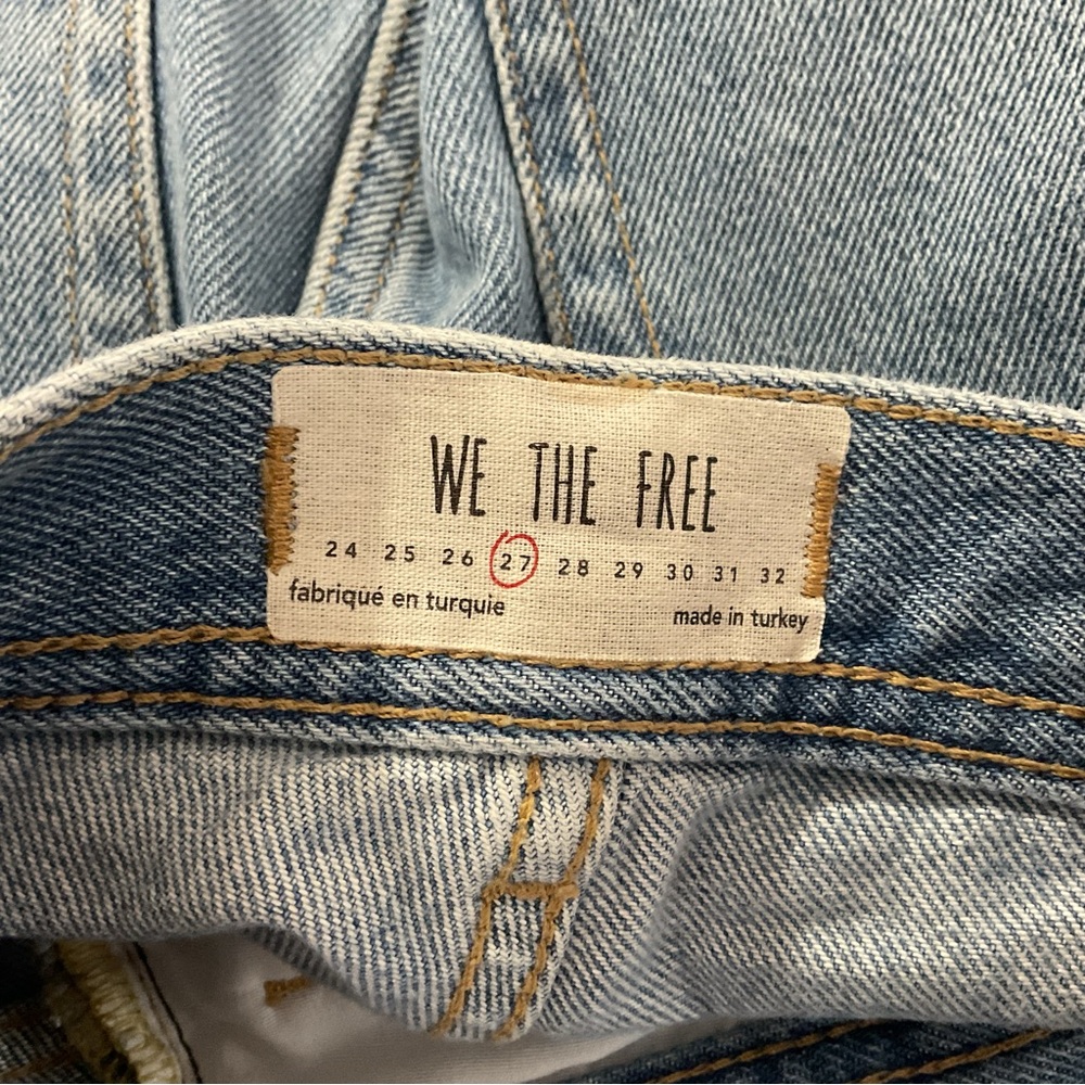 We The Free Maggie Mid Rise Straight Leg Distressed Jeans Womens 27 - Picture 7 of 8